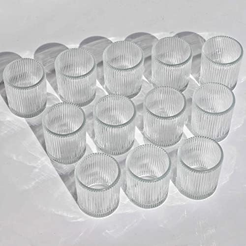 VOHO 24pcs Clear Candle Holder Wedding Centerpieces for Tables Decorations - Image 7