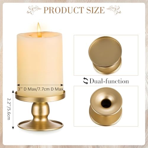 Unity Candle Holder - Gold Unity Candle Holders for Weddings, Metal Gold Unity Candlestick Holder Set of 3, Decorative Unity Candle Stand for Wedding Ceremony Table Centerpiece Decoration Gift - Image 2