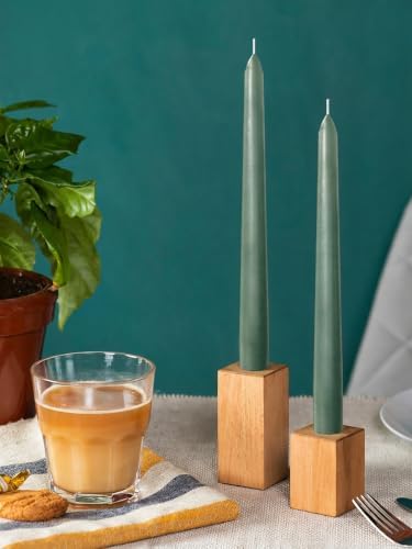 CANDWAX 12 Inch Taper Candles Sage Decor Unscented Candle Sticks 12 Pack - Image 7
