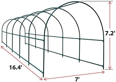 Greenhouse Replacement Frame for Outdoor Larger Hot Garden House,Support Arch Arbor Frame Climbing Plants/Vegetables/Flowers-Only Frame (16.4'x 7' x 7.2')