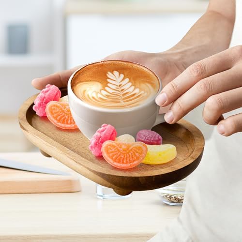 Vaveren Small Wooden Riser Wooden Pedestal for Display Tray Display Riser for Entry Table Farmhouse Kitchen Tabletop Centerpieces , Oval 11.8x19.8x4.3cm - Image 5