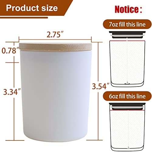 CONNOO 15 Pack 7 OZ Colorful Candle Jars with Bamboo Lids - Image 2