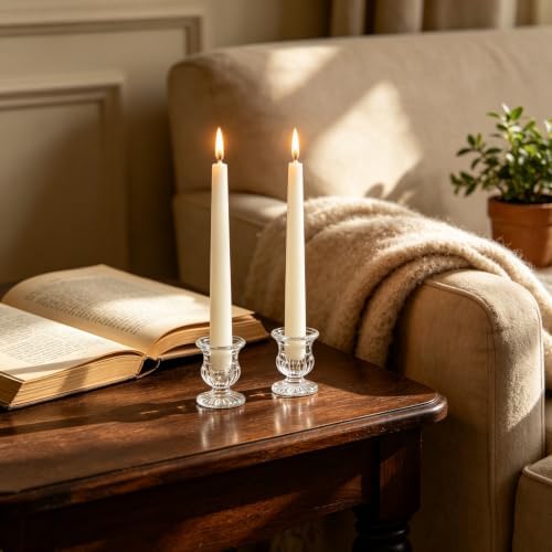 Hosley Set of 12 Glass Taper Candle Holders 2.5 Inches High Ideal Gift for Weddings Party Favor Reiki Meditation O3 - Image 5