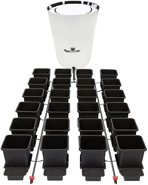 AutoPot 24 Pot System (3.9 Gallon Plastic Pots) (*Includes AIRBASES & AIRDOMES) Self-Watering, Gravity-Fed Hydroponic Systems (24Pot - 3.9 Gallon - 105 Gallon PRO FlexiTank)