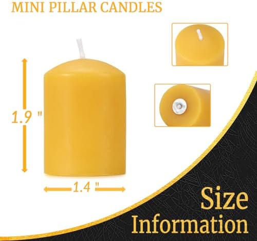 Beeswax Votive Candles Bulk-Pack of 10, Natural Unscented Beeswax Candles - 9 Hour Burn Time - Image 2