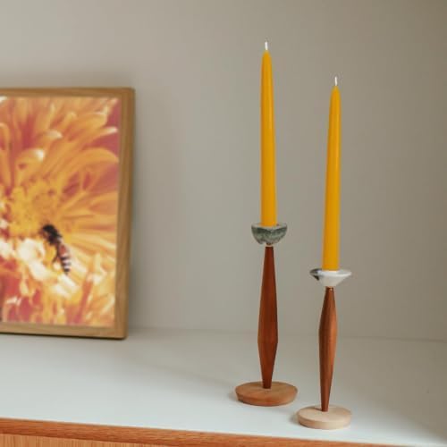 16PCS 9" Natural Beeswax Taper Candles, Dripless Smokeless, Long Lasting - Image 5