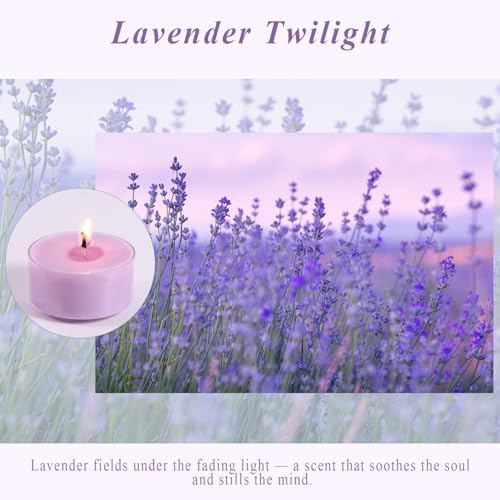 Lavender Scented Tea Lights Candles 16 Pack - Image 2