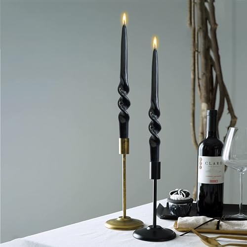 Smokeless Spiral Taper Candles 9.5 Inch Unscented Twisted Candle Sticks for Home Decor Weddings - Image 2