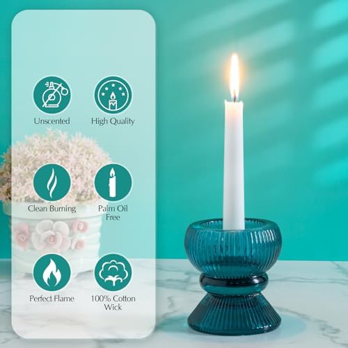 Hausware 36 Pack Taper Candles, 8 Hour Burn Time,Unscented Dripless and Smokeless, 10 inch Elegant Premium Quality Dinner Candle for Home Décor, Restaurant, Wedding, Party Candlesticks (White) - Image 5