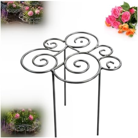Metal Plant Support Ring for Garden, 2026 Peony Cages and Supports, Decorative Flower Support Frame Grow Through Rings Peony Flower Hoop for Upright Growth and Protection (Silvery 1pcs M-15.94in)