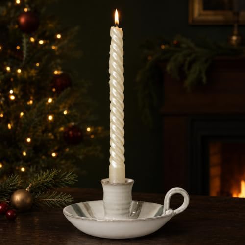 Candle Holder Ceramic Candlestick Holder, Candlelight Stand for Spell Candles, Taper Candles, and Incense, Halloween Christmas Dining Room Home Decoration Display - Image 7