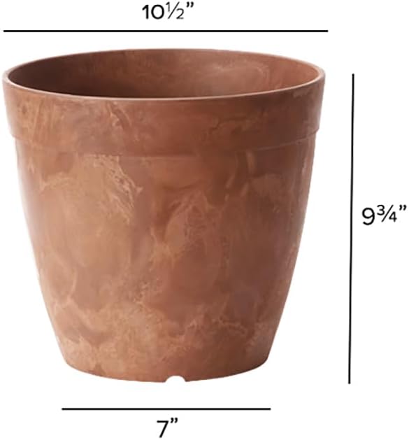 Root & Vessel Dolce Round Planter, Rust, 10"