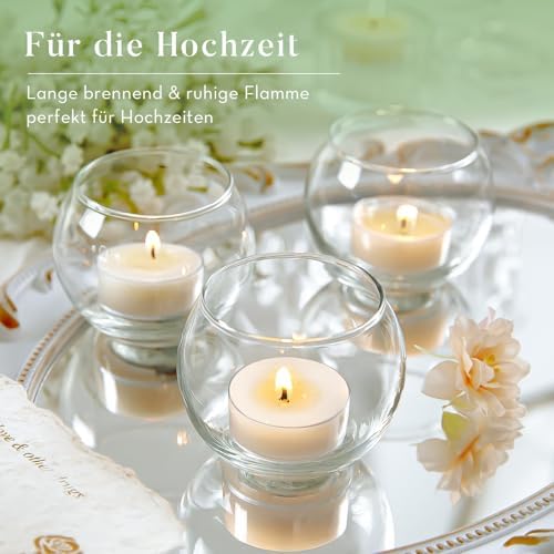 Unscented Soy Tea Lights Candles 25 Pack Bulk,4 Hour Clean Burn Tea Candles - Image 5