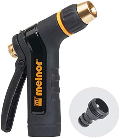 Melnor 65084-AMZ XT Metal Rear Trigger Nozzle with QuickConnect Product Adapter Set, Adjustable Tip by Melnor
