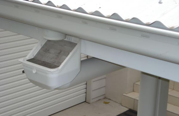 Rain Harvesting Leaf Eater Advanced 2"x 3"or 3"x 4" Downspout Filter | 955 Micron Angled Mesh Filter Screen, Compact Design, Easy Installation, Easy Maintenance