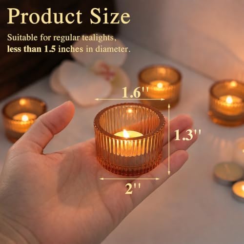 12 Pack Tealight Gold Candle Holders, Votive Tea Light Candle Holder - Image 2