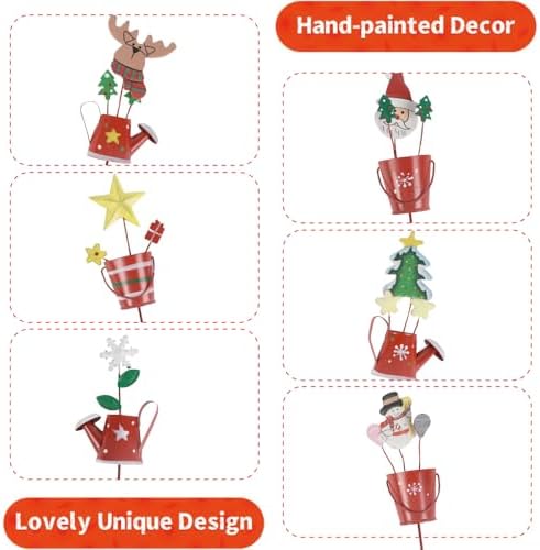 Christmas Decorative Garden Stakes Set 6PCS Waterproof Yard Decor - Image 3