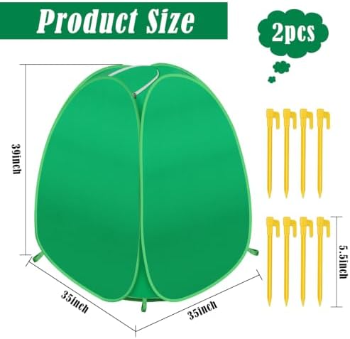 2 Pack Pop Up Winter Plant Covers, 35x35x39 Freeze Protection Shrub Covers - Image 2