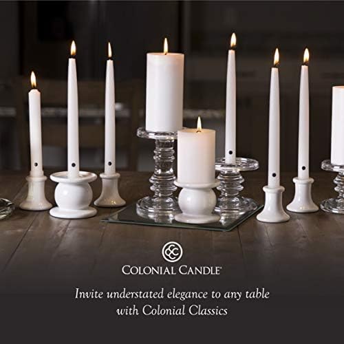 Colonial Candle Unscented Taper Candle, Handipt Collection, Pumpkin, 12 in, Pack of 12 - Up to 10 Hours Burn - Image 6