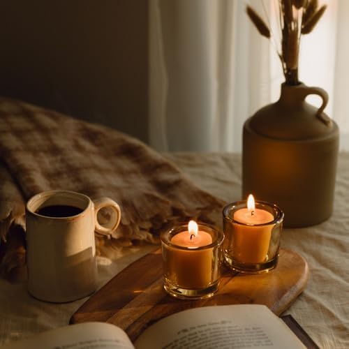 Bluecorn Beeswax Votive Candles, Raw Yellow, 4 Pack - Image 5