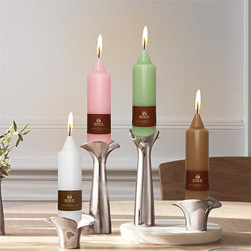 Summer Taper Candle Brown Candlesticks,Gedengni 5 inches Small Tapered Candles Short Candle Sticks Dripless Wax Candlestick for Home Dinner Wedding Party Women Gifts,7D-Brown - Image 3