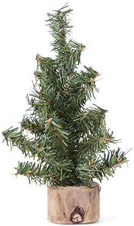 6 Mini Canadian Pine Trees – 6" Artificial Christmas Trees with Wood Bases - Image 2