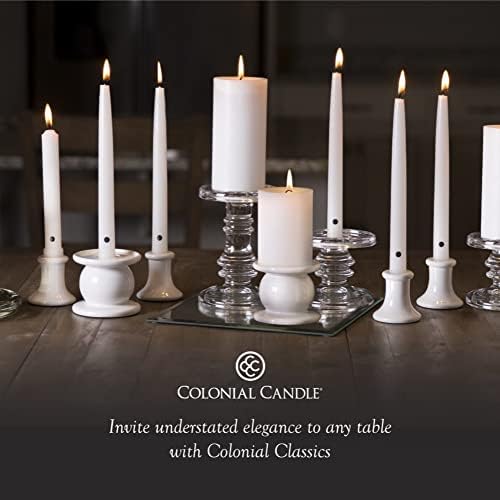 Colonial Candle Unscented Taper Candle, Handipt Collection, White, 10 in, Pack of 6 Candlesticks - Up to 8 Hours Burn - Image 5