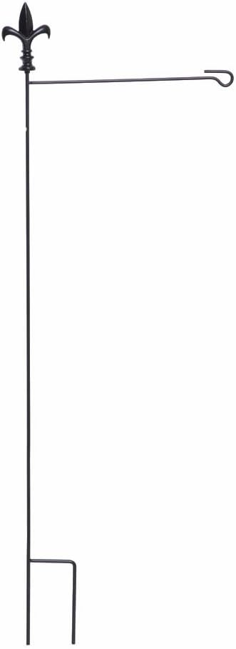 Black Fleur De Lis Garden Size Flag Pole