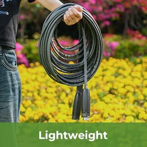 LINEX Lightweight Garden Hose 100 ft Ultra Flexible, Kink-Free for Outdoor Water Hose Non-Expanding, Burst-Resistant, Heavy Duty RV Hose 5/8 inch