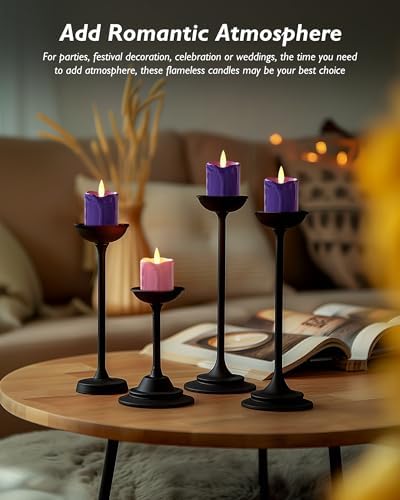 Homemory 2"x 2" Purple & Pink 6 Hour Timer Flameless Votive Candles, 6 Pack - Image 6