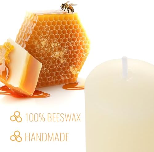 18 Pcs 100% Pure Beeswax Votive Candles Bulk - Unscented, Drippless, Smokeless Natural Beeswax Candles for Family Party and Birthday Gift (Ivory) - Image 5