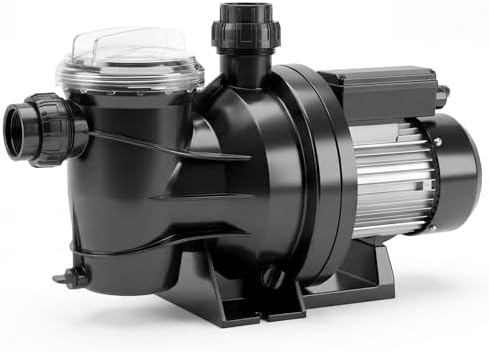 Garvee in/Above Ground Pool Pump High Flow Self Primming Swimming Pool Pump, 115V High Efficiency Pump for Above Ground Pools Pond Hot Tubs Spas, 7FT Power Cord, Quiet Operation (1.6 HP, 6075 GPH)