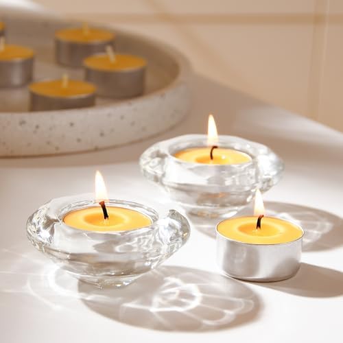 50PCS Beeswax Tealight Candles, Aluminum Cups, 4H Burn, Unscented - Image 7