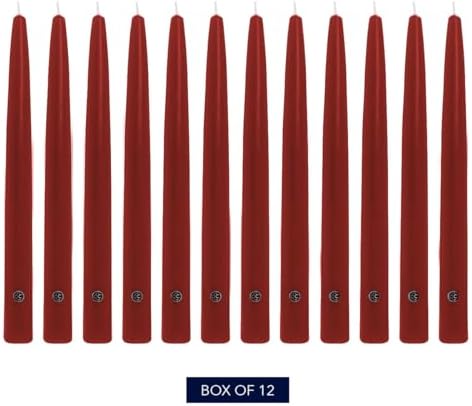 Colonial Candle Unscented Taper Candle, Handipt Collection, Traditional Cranberry, 6 In, Pack of 12 - Up to 4 Hours Burn - Image 2
