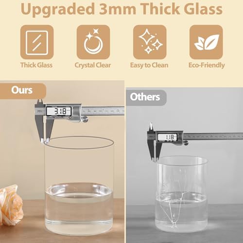 TBWIND 2pcs 6" x 4.7" Clear Glass Cylinder Vases for Centerpieces - Image 3