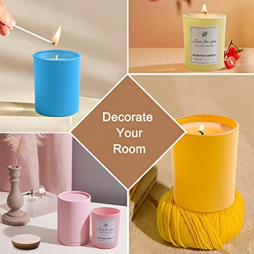 CONNOO 15 Pack 7 OZ Colorful Candle Jars with Bamboo Lids - Image 6