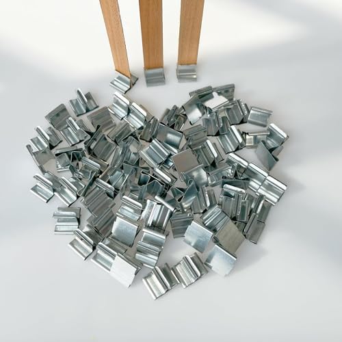150 PCS Wick Clip for Candle Making Wood Wick Holder Base Universal Wood Wick Clips Wooden Wicks Bases Metal Candle Wick Holders (Square) - Image 4