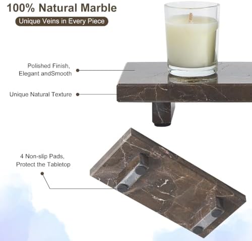 Natural Marble Tray Pedestal Stand, Stone Riser for Bathroom, Kitchen Sink - Image 3