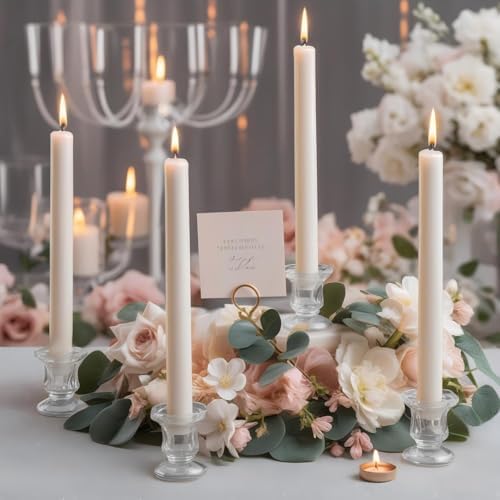 Candlestick Holders - 6 Pack Glass Candlestick Holders, 2.36" Height Clear Taper Candle Holders for Candlesticks, Small Centerpiece for Wedding, Festival, Party Decor (6, Clear) - Image 6