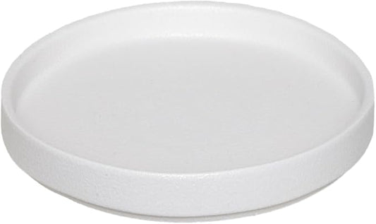 Plant Tray for Pots - 9 Inch Ceramic Plant Saucer for Indoors, Plant Water Tray Plant Drainage Dray Decorative Flower Pot Saucer Plant Plates to Catch Water(Frosted White)