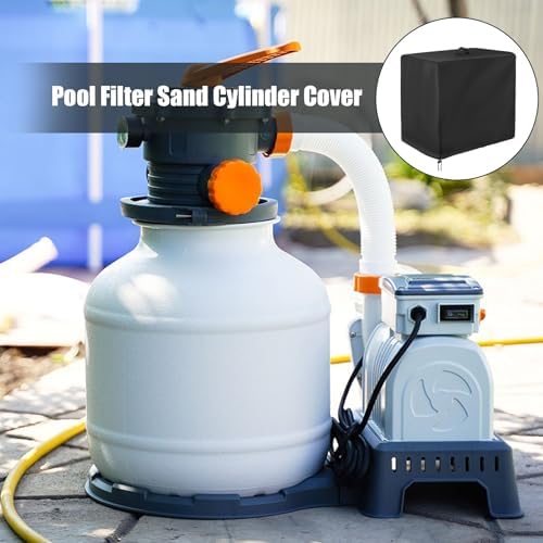 Sand Pool Filter Cover - 33x24x33.8in abovee Ground Pool Pump Cover | Adjustable Fabric Sand Filter Pump Filter Protection, Durable Waterproof Pump Protection, Weather-Resistant Accessory for Storage