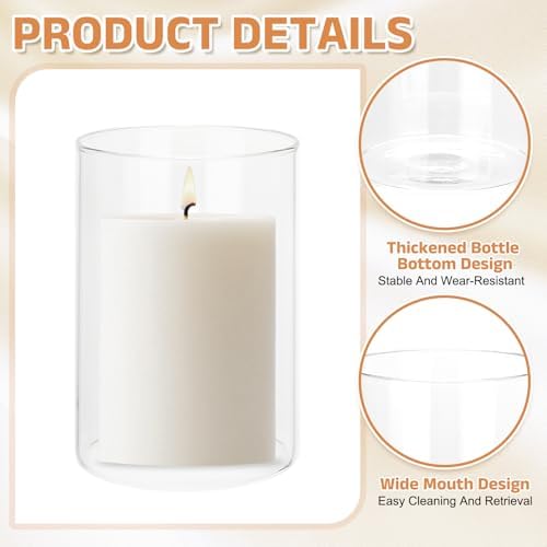 uxcell Hurricane Candle Holder H:4.7" OD:3.4" for Wedding Party Home 2Pcs - Image 4