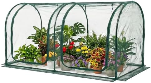 Crop Cage for Garden,98"x49"x49" Tunnel Plant Netting Cover with Zipper,Garden Bed Cover for Protection for Vegetables Fruits,Garden Cage for Plant and Animal by GreenGiggle