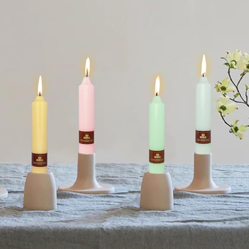 Pastel Candy Colored Taper Candle Candle Sticks, Cute 7 Inch Mini Pillar Candles Taper Candles, 4PCS Handmade Unscenteds Candlesticks for Festive, Party, Spell, Wedding, Home Decor - Image 4