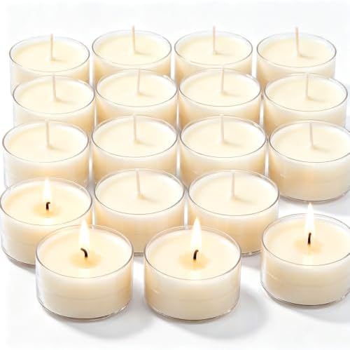 Scented Tealight Candles 16 Packs, Beeswax Blend Peach Tea Candle by MOSROAD