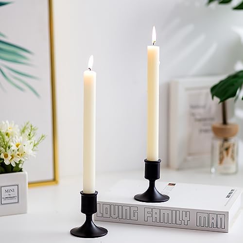 Sziqiqi Black Candlestick Candle Holders Set of 6 for Halloween Table Decor - Image 4