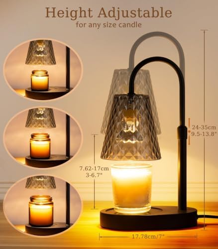 Candle Warmer Lamp with Timer - Electric Candles Wax Warmers Glass Lamps - Image 4