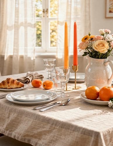 Viyffo Taper Candles, 12 Inch, 20 Pack, Orange – Unscented, Smokeless Design, Up to 8-Hour Burn – Tall Candlesticks for Table Decor, Weddings & Dinners - Image 4