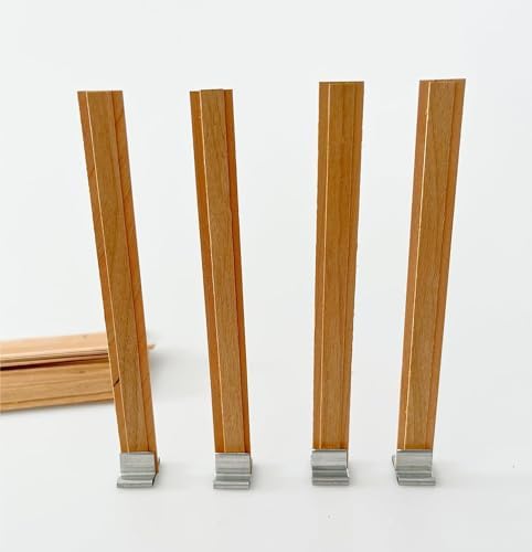 500 PCS Wick Clip for Candle Making Wood Wick Holder Base Universal Wood Wick Clips Wooden Wicks Bases Metal Candle Wick Holders (Square)（Wicks not Included） - Image 5