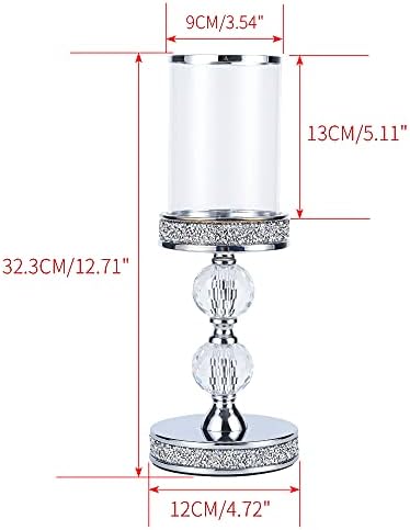 Candle Holders for Pillar Candle, Pillar Crystal Candle Holders, Candlesticks Holder for Wedding, Dining Coffee Table, Centerpieces, Home Decor CH00XM - Image 5